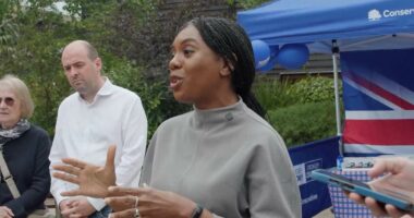 Moment Kemi Badenoch takes down heckler over rising antisemitism in UK