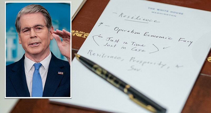 Moment Scott Bessent put on spot about cryptic 'resilience' note during Trump meeting