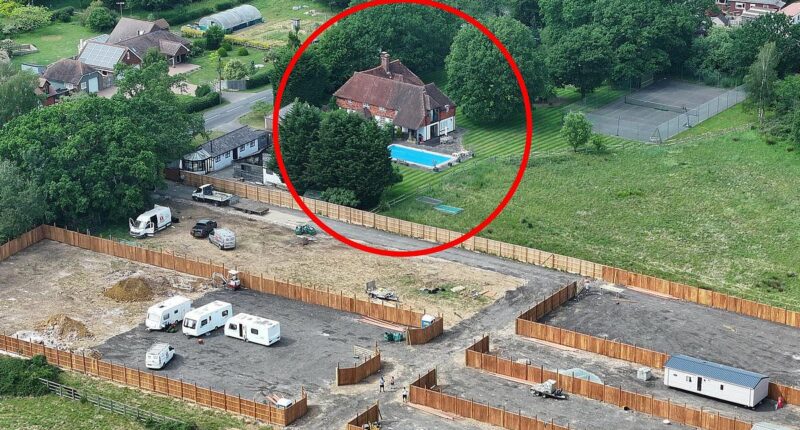 Owner of £2m mansion wakes up to find a new traveller site next door