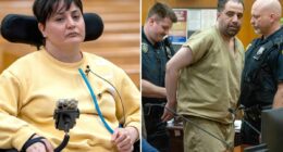 Paralyzed NYC subway shove victim breaks down as her attacker is sentenced â but can't wipe away her own tears