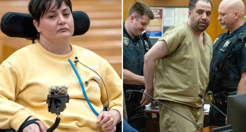 Paralyzed NYC subway shove victim breaks down as her attacker is sentenced â but can't wipe away her own tears
