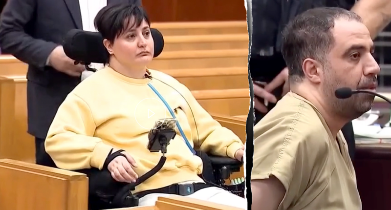Paralyzed subway victim confronts attacker, calls his actions 'evil' at sentencing