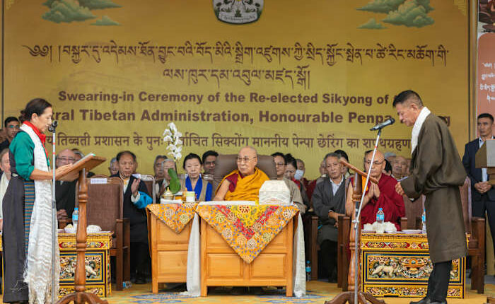 Penpa Tsering sworn in for a second term to lead Tibet’s government-in-exile