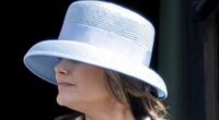 Princess Sofia of Sweden is back in the spotlight after Epstein revelations at father-in-law King Carl Gustaf's 80th birthday celebrations - but shuns attention with VERY wide-brimmed hat