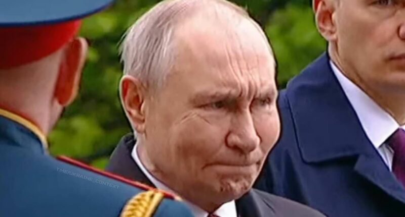 Putin is seen with swollen face during Victory Day parade