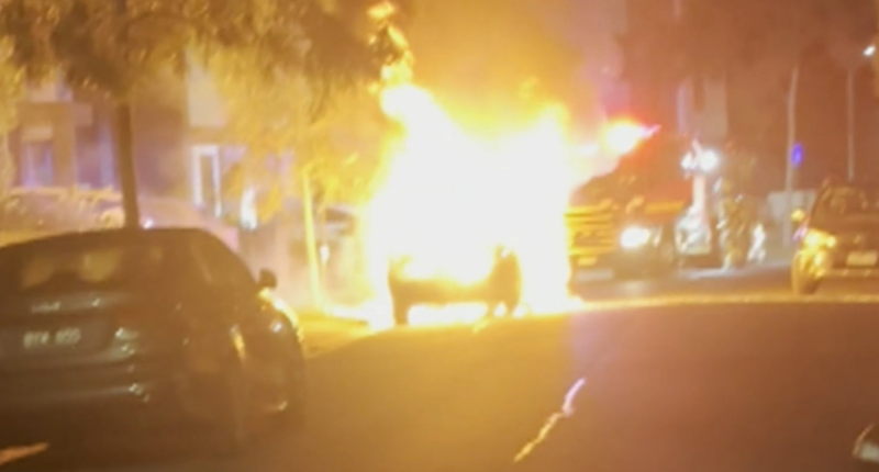 Residents woken by explosions after cars firebombed
