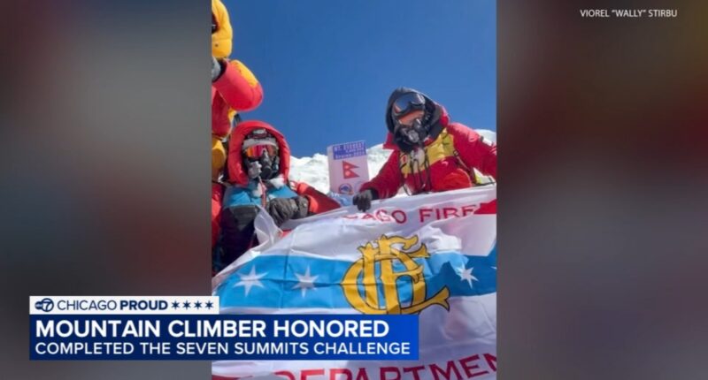 Retired Chicago Fire Department firefighter Viorel 'Wally' Stirbu climbs Mount Everest, completes Seven Summits challenge