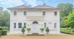 She's one of the favourites to become the new host of Strictly Come Dancing but Alex Jones already has a seismic job on her hands - renovating her country mansion (pictured)