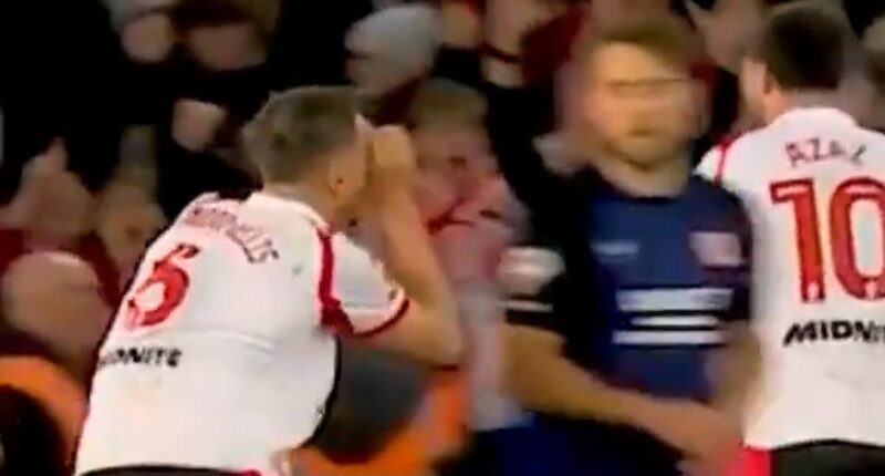 Roy Keane's future son-in-law spotted mocking Middlesbrough rival with BINOCULARS celebration in new footage during Southampton's controversial semi-final win - as Saints risk being THROWN OUT of the play-offs amid Spygate scandal