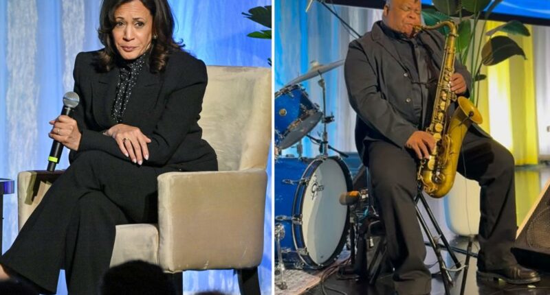Saxophonist falls asleep onstage during Kamala Harris awards dinner anti-Trump rant