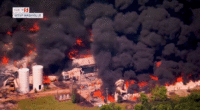 Shocking video shows giant black plume of smoke rising from Tennessee plastic recycling facility fire