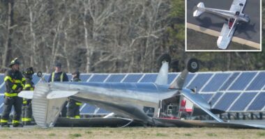 Small plane flips upside down while landing at Cape Cod airport