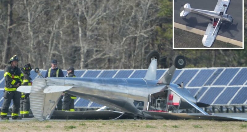 Small plane flips upside down while landing at Cape Cod airport