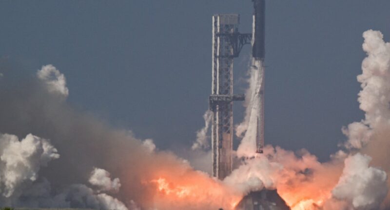 SpaceX launches more powerful Super Heavy-Starship rocket on test flight