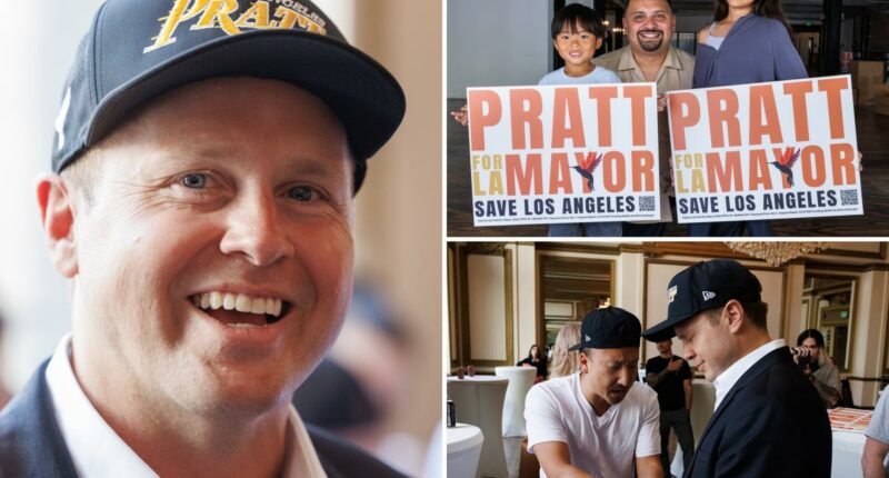 Spencer Pratt campaigns for mayor in downtown Los Angeles