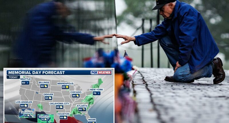 Stormy weather continues to downpour on the East Coast this Memorial Day