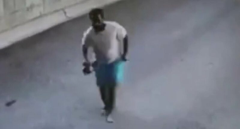 Suspected fraudster filmed leaping off balcony and driving away