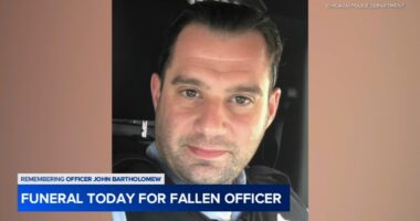 Swedish Hospital shooting: Hundreds gather for funeral of fallen Chicago Police Officer John Bartholomew | LIVE