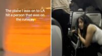 Terrifying videos show Frontier Airlines passengers fleeing smoke-filled cabin after jet strikes person on Denver runway