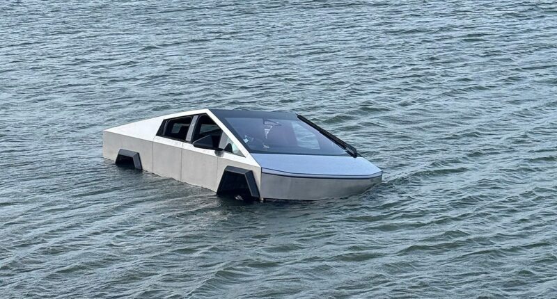 Texas man arrested after allegedly driving Tesla Cybertruck into lake to test 'Wade Mode': police