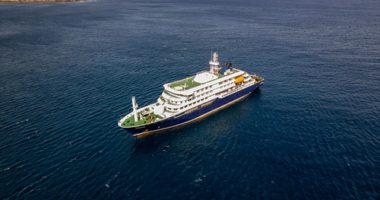 The MV Hondius, which is reportedly suffering from an outbreak of the deadly hantavirus. Three people have died, and another is in intensive care in South Africa.