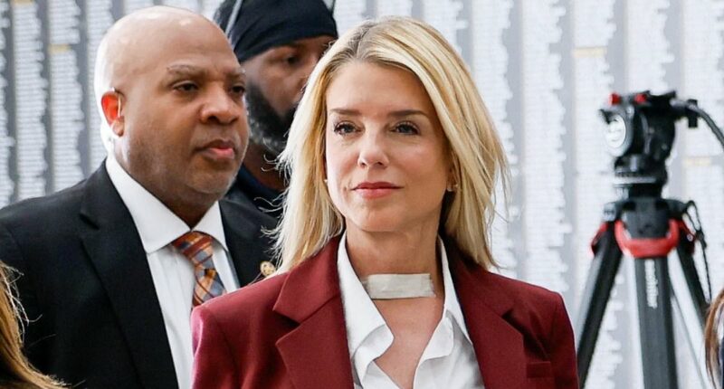 Thyroid cancer-stricken Pam Bondi arrives on Capitol Hill wearing bandage on her neck to face grilling over Epstein