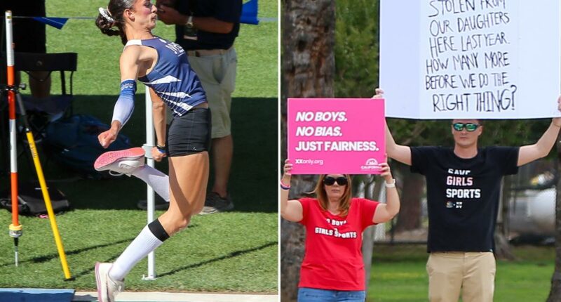Trans track athlete AB Hernandez competes in state championships as protests mount outside stadium