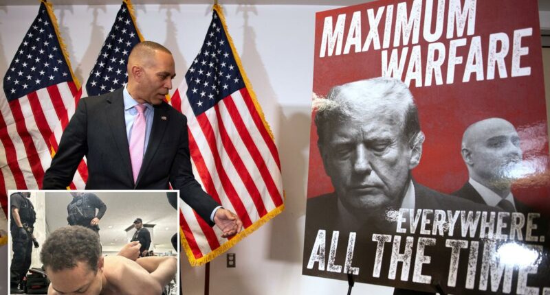 Trump demands Hakeem Jeffries be charged with inciting violence with 'maximum warfare' rhetoric