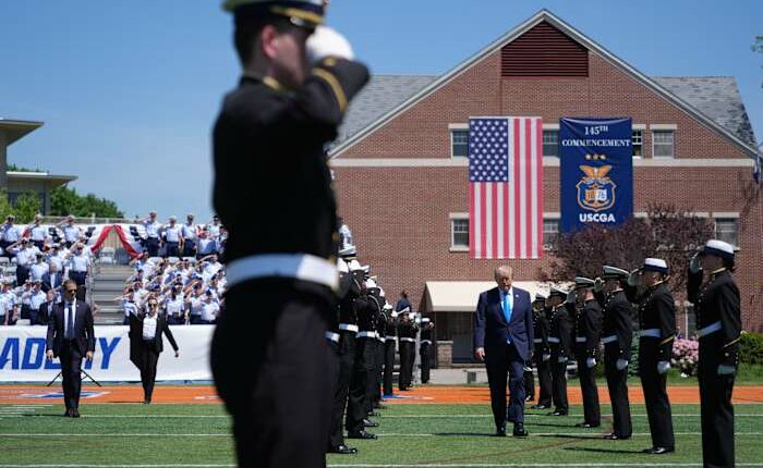 Trump tells Coast Guard graduates they will 'be tested' in their military careers