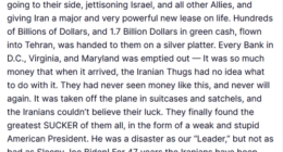 Trump's blunt response to Iran peace proposal