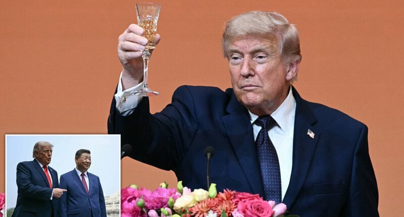 Trump's subtle yet powerful move on China's Xi revealed during toasts... and the 'alpha gesture' that cameras nearly missed