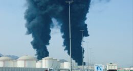 UAE oil facility on fire after Iran fires missiles