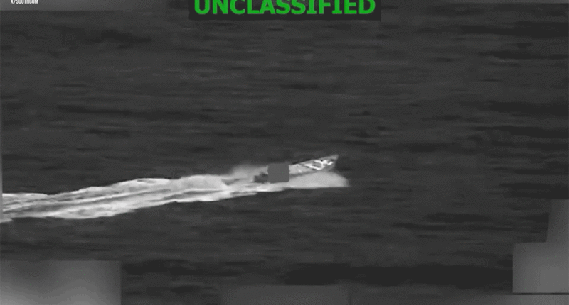 A military strike targeted a suspected narco-trafficking vessel