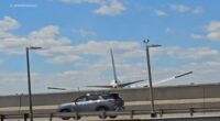 United Flight 169 strikes light pole while landing at Newark Liberty International Airport in New Jersey