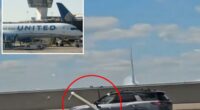 United plane strikes light pole, tractor-trailer while landing at Newark Airport: officials