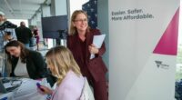 Premier Jacinta Allan talks with media, 2026/2027 Victorian state budget lock up. 5th of May 2026, The Age news Picture by JOE ARMAO
