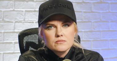 Woke activist shrugs off vile Erika Kirk white face parody