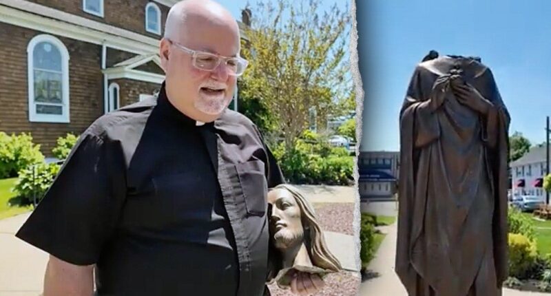 Woman arrested after allegedly beheading Jesus statue outside Catholic church