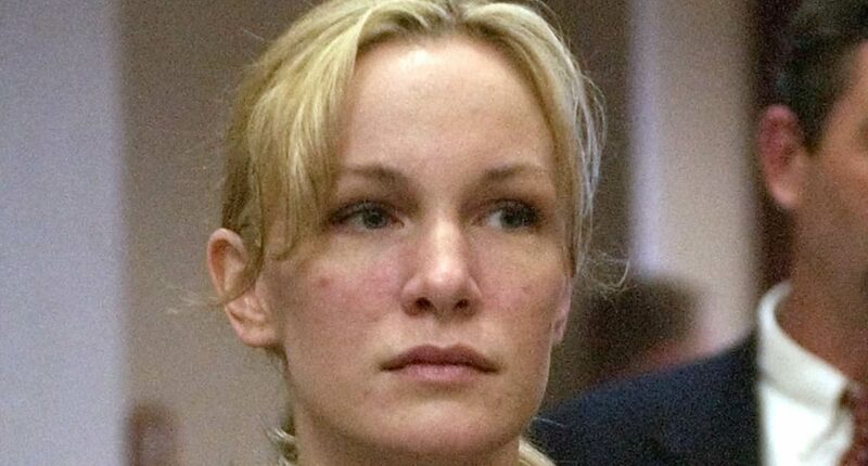 Woman who tied husband to bed and killed him is accused of hit-and-run