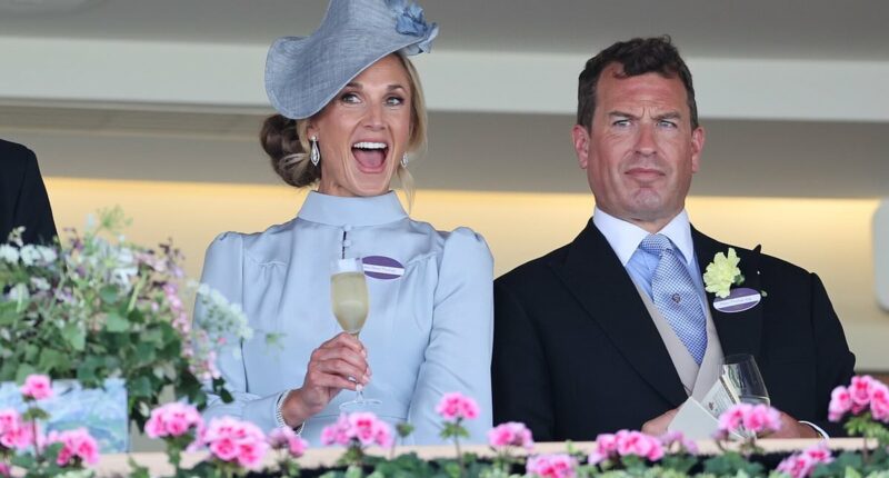 A Royal Ascot debut for the new Mrs Peter Phillips! Harriet Sperling, 45, joins her husband - and mother-in-law Princess Anne - in traditional procession