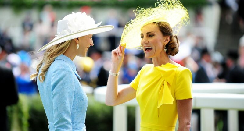 A beautiful friendship: Princess of Wales catches up with elegant Lady Gabriella Windsor at Royal Ascot - after supporting her in the wake of her husband Thomas Kingston's death