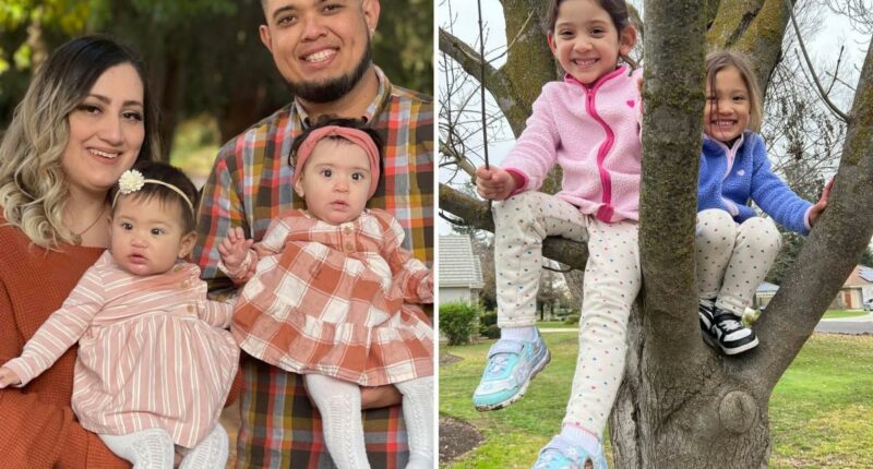 Adorable twin girls, 4, are killed in horrific car crash on the way to family graduation ceremony