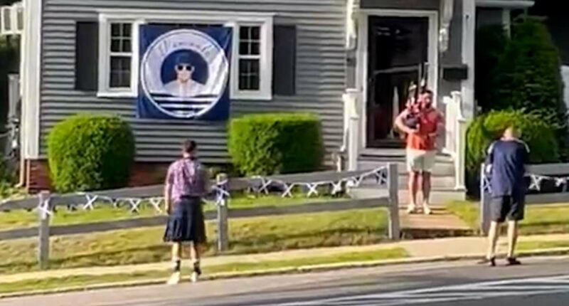 American's shock as Scottish fans play the bagpipes at 6.30am