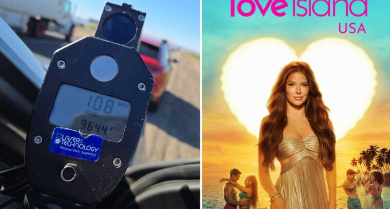 Arizona woman caught speeding 108 mph while rushing home to watch 'Love Island'
