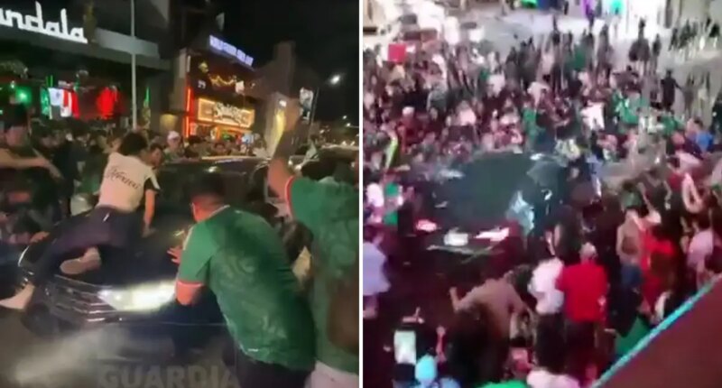 At least 17 people injured after driver plows into Mexican soccer fans celebrating World Cup win