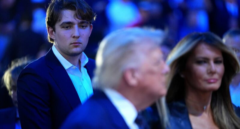 Barron Trump seen for the first time months at UFC fight