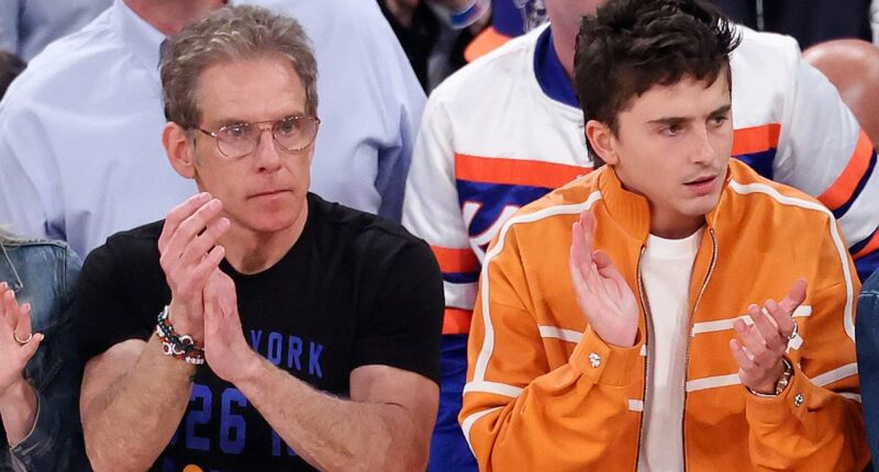 Ben Stiller, Larry David lead anti-Trump celebrities at MSG for Knicks