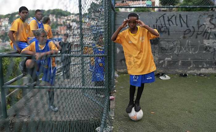 Brazilian players from a Rio de Janeiro favela find hope and opportunities thanks to soccer