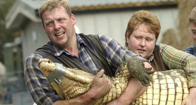 Bystanders in tears after child thrown into crocodile pit by stranger