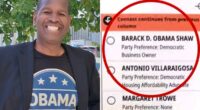 California governor candidate Barack D. Obama Shaw runs for president